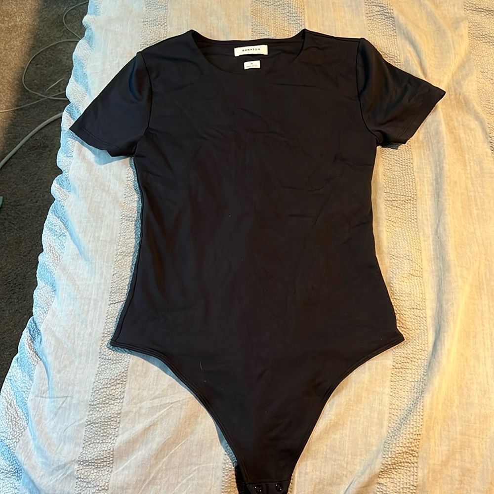 Aritzia Short Sleeved Black Bodysuit